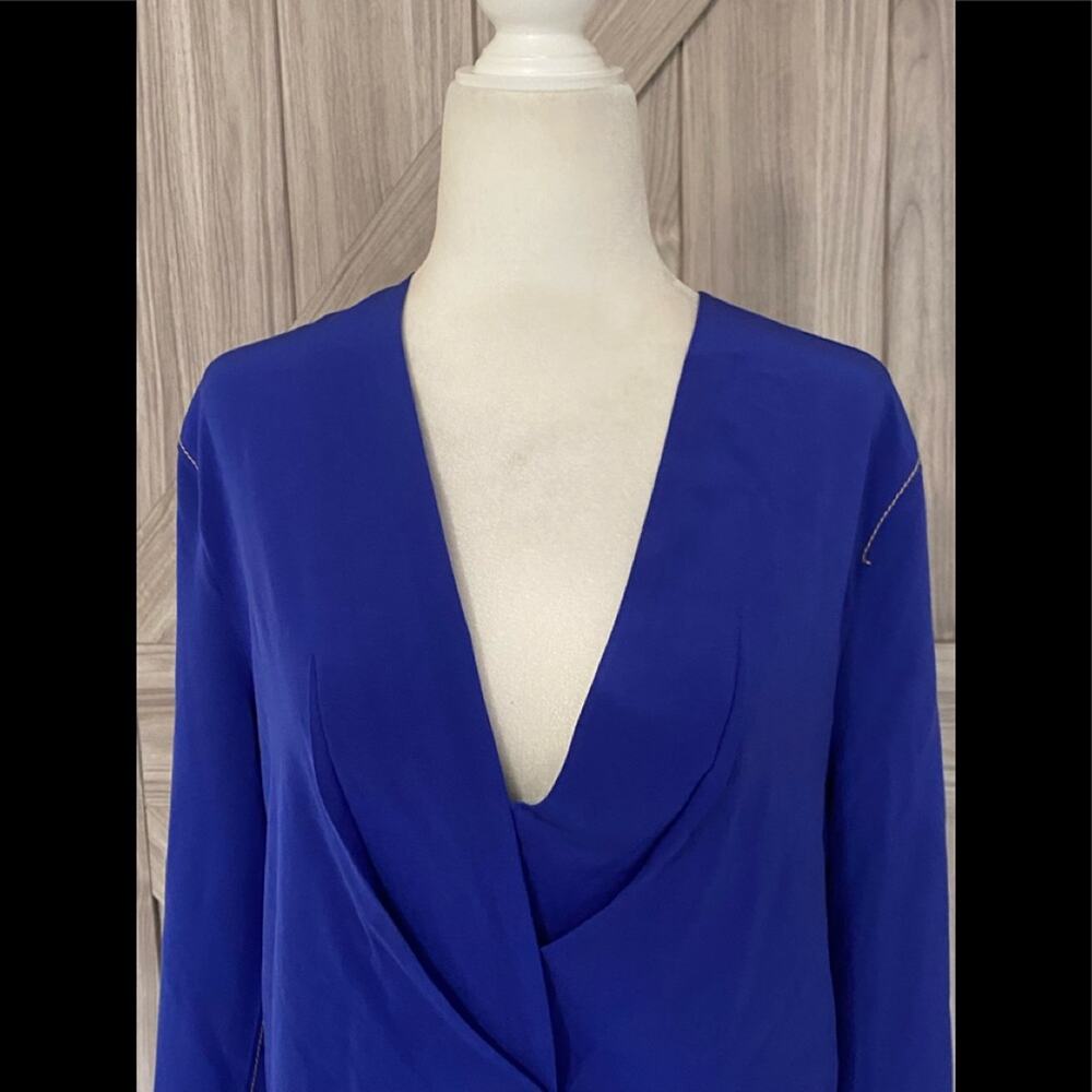 Rag & Bone 100% Silk Shields Drape Front Long Sle… - image 4